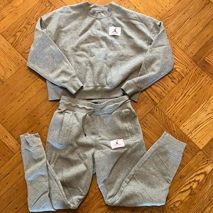 Nike Jordan flight jumpman gray sweatsuit small